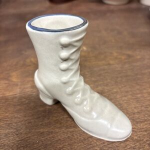 Vintage Mini Ceramic Victorian Boot Vase